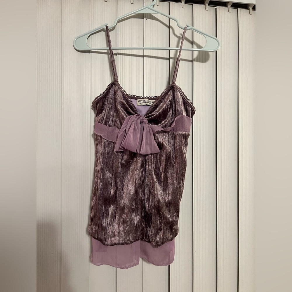 Lavender/pink velvet chemise